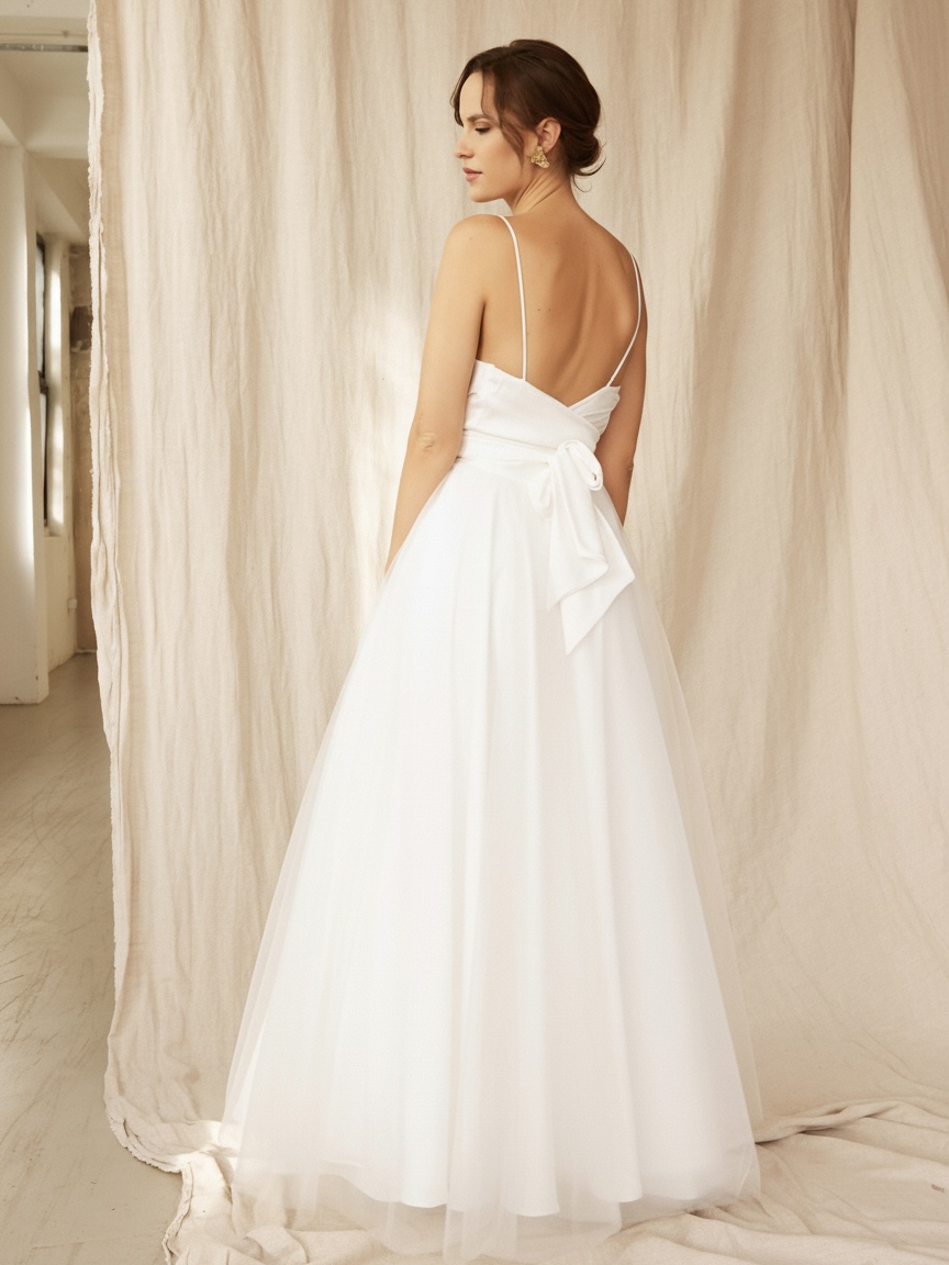 Tiffany maxi tüllszoknya / Ekrü - Image 3