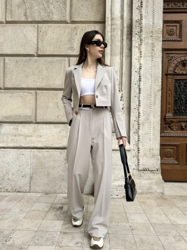 Lara palazzo nadrág / Szürkés bézs - Image 3