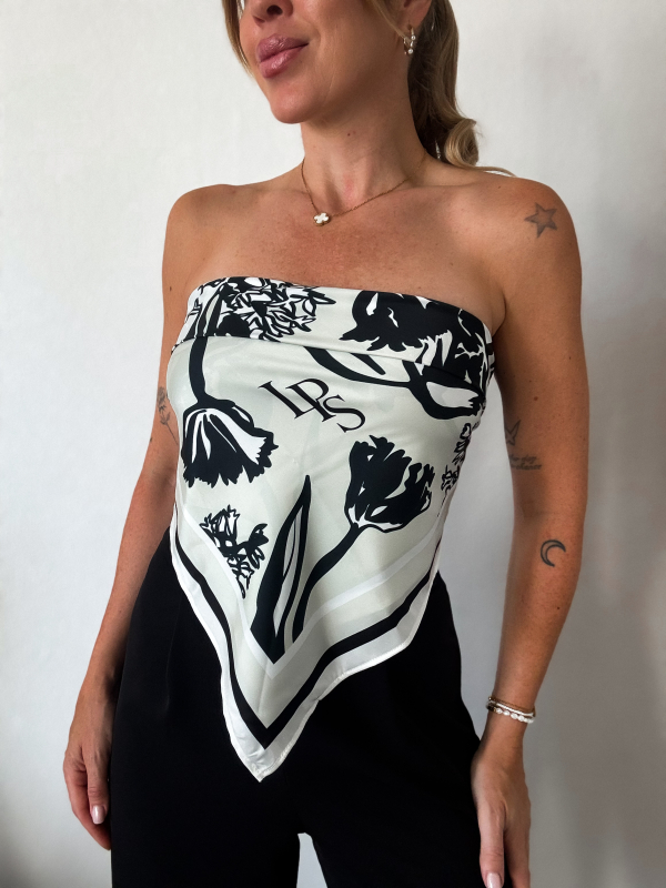 Élise kendő / Bézs mintás - Image 5