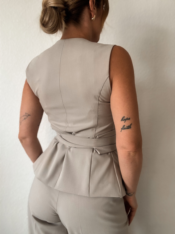 Bella mellény+öv / Taupe - Image 7