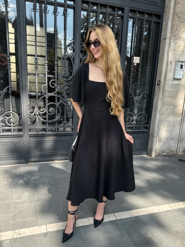 Miranda midi ruha / Fekete - Image 3
