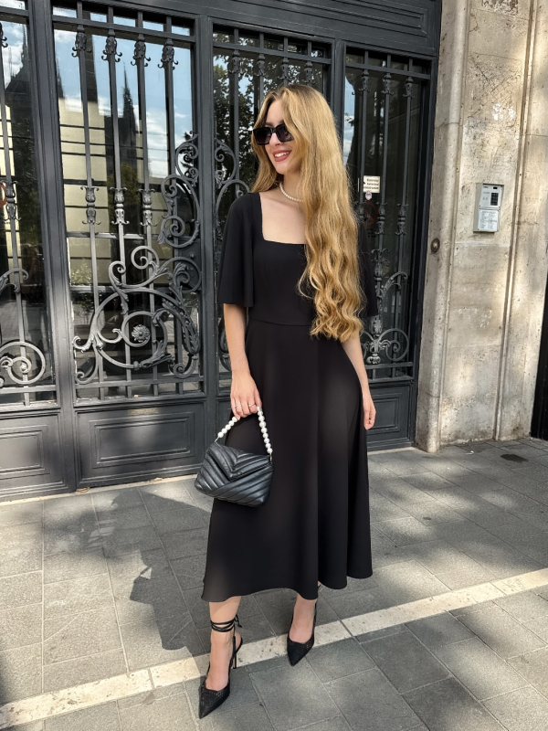 Miranda midi ruha / Fekete