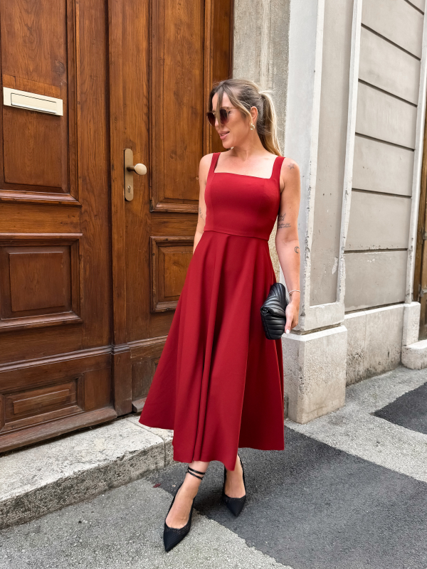 Mira midi ruha / Bordó - Image 6