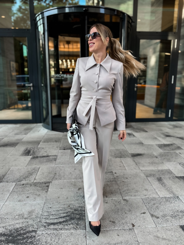 Bella blézer+öv / Taupe - Image 2