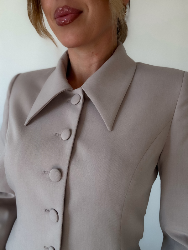Bella blézer+öv / Taupe - Image 6