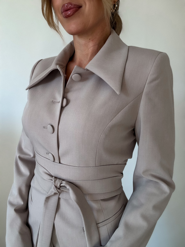 Bella blézer+öv / Taupe - Image 8