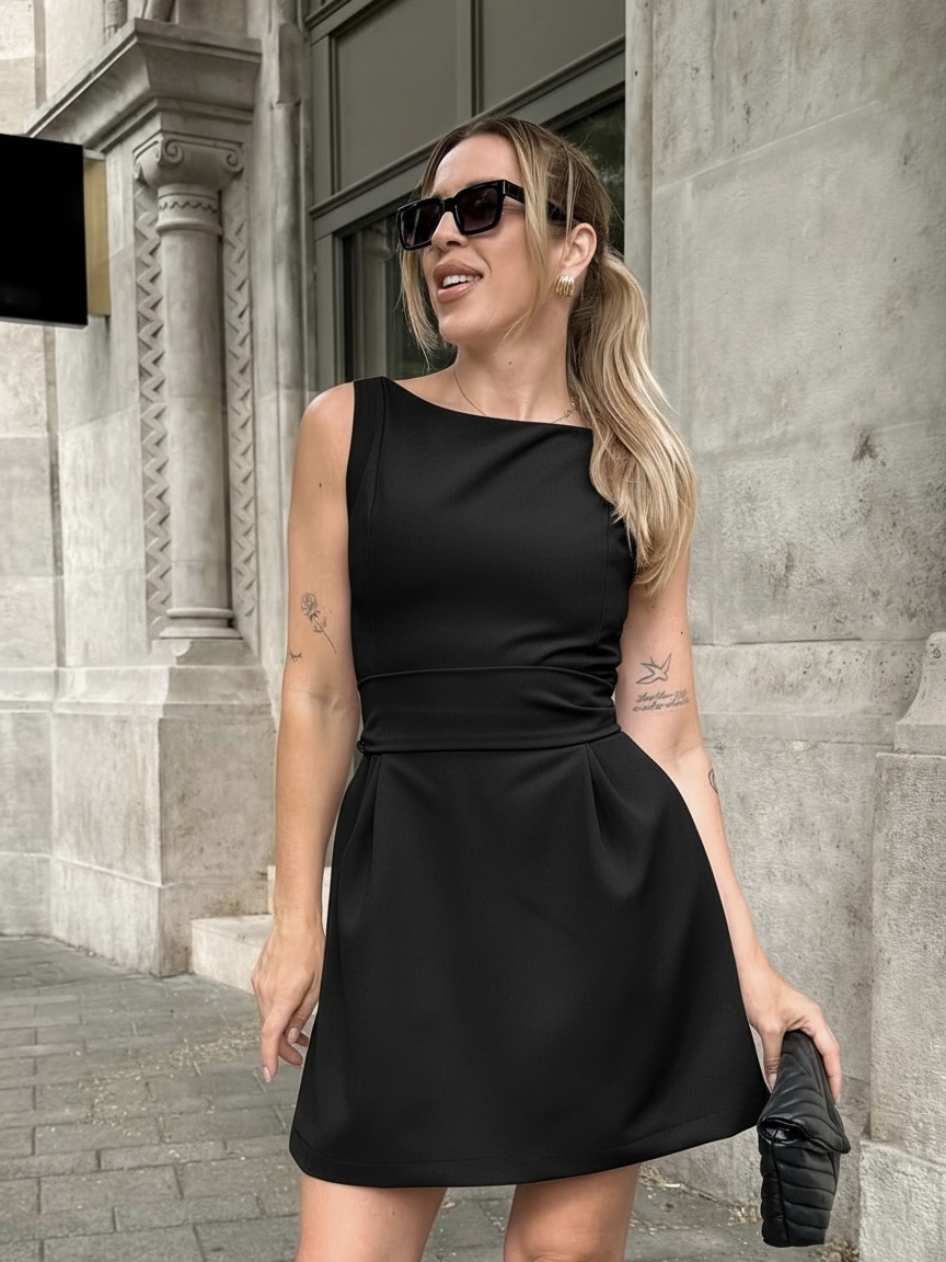 Audrey mini ruha / Fekete - Image 4