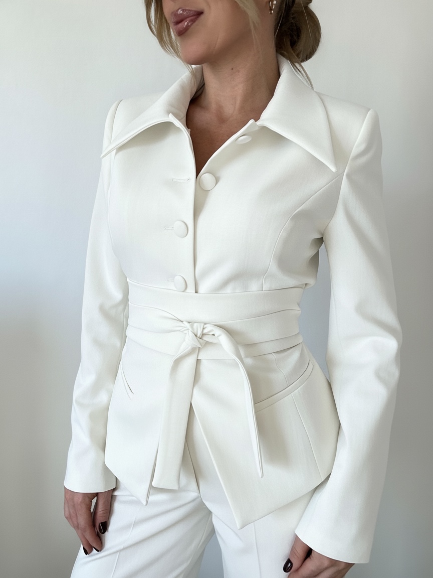 Bella blézer+öv / Ekrü